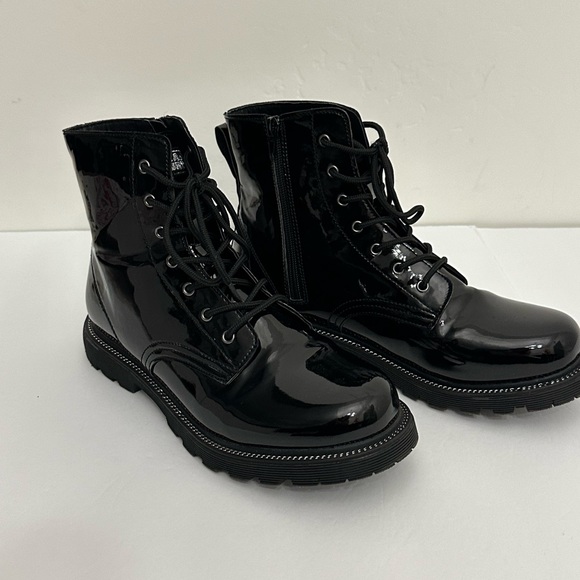 Gotta Flurt Luna Combat Black Boots Size 8.5 - Picture 7 of 12